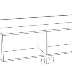 Детская Акварель Полка НМ 011.38 М1 (Капучино/Дуб сонома) в Игре - igra.mebel24.online | фото 3