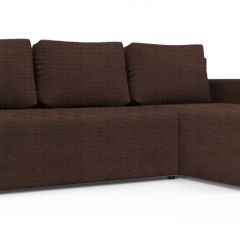 Диван угловой Алиса 3 Shaggy CHOCOLATE - TEOS BLACK в Игре - igra.mebel24.online | фото