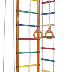 ДСК Атлант оранжевый радуга: турник, кольца, канат, трапеция, веревочная лестница в Игре - igra.mebel24.online | фото