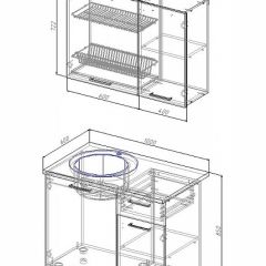 Кухонный гарнитур Антрацит 1000 (Стол. 26мм) в Игре - igra.mebel24.online | фото 2