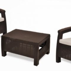 Комплект мебели Корфу Уикенд (Corfu Weekend) коричневый - серо-бежевый * в Игре - igra.mebel24.online | фото 1