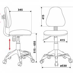 Кресло детское Бюрократ KD-4-F/PENCIL-GN зеленый карандаши в Игре - igra.mebel24.online | фото 3