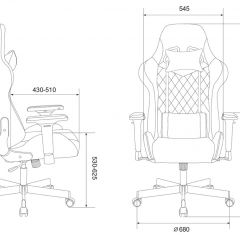 Кресло игровое Бюрократ VIKING 7 KNIGHT B FABRIC черный в Игре - igra.mebel24.online | фото 4