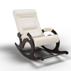 Кресло-качалка Тироль 12-К-КР (экокожавенге) КРЕМ в Игре - igra.mebel24.online | фото