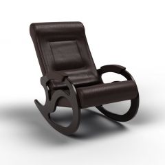 Кресло-качалка Вилла 11-К-В (экокожавенге) ВЕНГЕ в Игре - igra.mebel24.online | фото