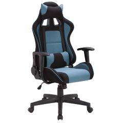 Кресло компьютерное BRABIX "GT Racer GM-100" (черное/голубое) 531818 в Игре - igra.mebel24.online | фото