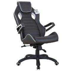Кресло компьютерное BRABIX Techno Pro GM-003 (экокожа черное/серое, вставки серые) 531814 в Игре - igra.mebel24.online | фото 4