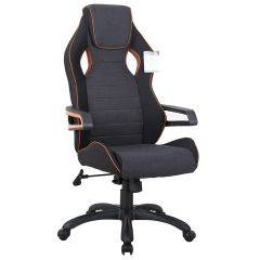 Кресло компьютерное BRABIX Techno Pro GM-003 (ткань черное/серое, вставки оранжевые) 531813 в Игре - igra.mebel24.online | фото