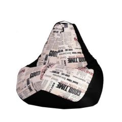 Кресло-мешок XL Газета-Black в Игре - igra.mebel24.online | фото 1