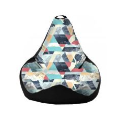 Кресло-мешок XL Snow Aqua-Black в Игре - igra.mebel24.online | фото