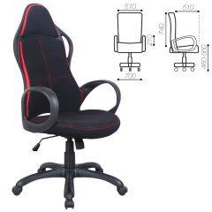 Кресло офисное BRABIX PREMIUM "Force EX-516" (ткань черное/вставки красные) 531571 в Игре - igra.mebel24.online | фото