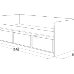 Кровать-8 одинарная с 3-мя ящиками (800*1900) ЛДСП в Игре - igra.mebel24.online | фото 3