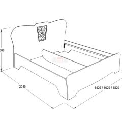 Кровать двойная 1200 Ольга-12 ЛДСП без основания в Игре - igra.mebel24.online | фото 2