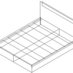 СОФИЯ Кровать КР 1400 (венге/дуб белфорт) щиты в Игре - igra.mebel24.online | фото 2