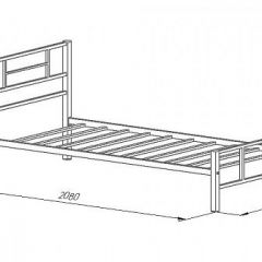 Кровать металлическая "Кадис 900х1900" Белый в Игре - igra.mebel24.online | фото 2