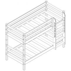 Кровать низкая с прямой лестницей Соня (Вариант 11) в Игре - igra.mebel24.online | фото 3