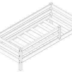 Кровать с защитой по периметру Соня (Вариант 3) в Игре - igra.mebel24.online | фото 3