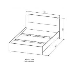 СОФИ СКР1400.1Кровать 1400 в Игре - igra.mebel24.online | фото 2