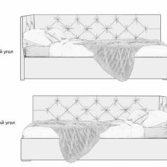 Кровать угловая Лилу интерьерная +основание/ПМ/бельевое дно (120х200) в Игре - igra.mebel24.online | фото 5