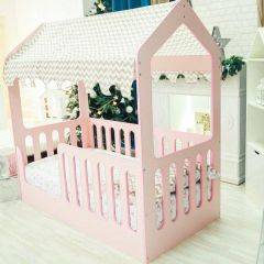 Кровать-домик без ящика 800*1600 (Розовый) в Игре - igra.mebel24.online | фото