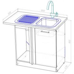 Кухонный гарнитур Лариса прайм 1 1200х1400 мм в Игре - igra.mebel24.online | фото 15