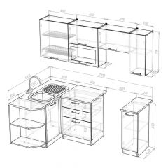 Кухонный гарнитур Лариса прайм 2 1300х2100 мм в Игре - igra.mebel24.online | фото 2