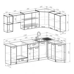 Кухонный гарнитур Лариса прайм 5 2300х1500 мм в Игре - igra.mebel24.online | фото 2