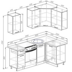 Кухонный гарнитур угловой Антрацит 2000х1200 (Стол. 26мм) в Игре - igra.mebel24.online | фото 2