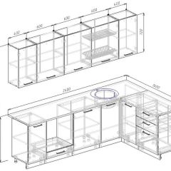 Кухонный гарнитур угловой Антрацит 2600х1600 (Стол. 26мм) в Игре - igra.mebel24.online | фото 2