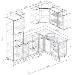 Кухонный гарнитур угловой Бланка 2400х1600 (Стол. 26мм) в Игре - igra.mebel24.online | фото 3