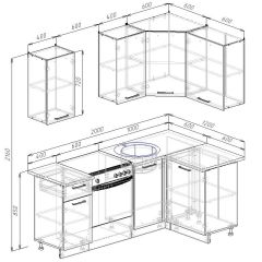 Кухонный гарнитур угловой Гарда 2000х1200 (Стол. 26мм) в Игре - igra.mebel24.online | фото 2