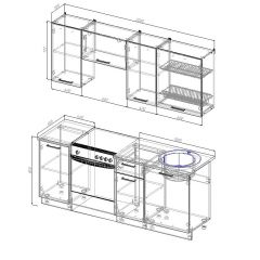 Кухонный гарнитур Вегас 2000 (Стол. 26мм) в Игре - igra.mebel24.online | фото 3