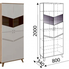 Лимба (гостиная) М02 Шкаф-витрина в Игре - igra.mebel24.online | фото