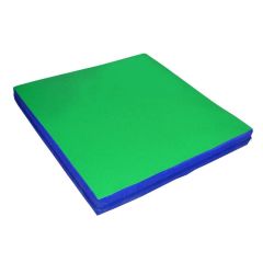 Мат гимнастический 1х1х0,08м цв. синий-зеленый в Игре - igra.mebel24.online | фото