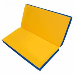 Мат гимнастический 1х1х0,1м складной цв. синий-желтый в Игре - igra.mebel24.online | фото