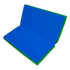 Мат гимнастический 1х1х0,1м складной цв. зеленый-синий в Игре - igra.mebel24.online | фото
