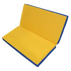 Мат гимнастический 1х1х0,05м складной цв. синий-желтый в Игре - igra.mebel24.online | фото