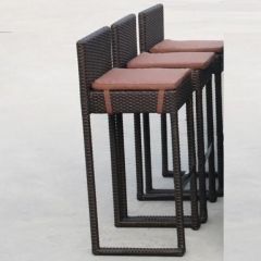 Плетеный барный стул Y390A-W63 Brown в Игре - igra.mebel24.online | фото