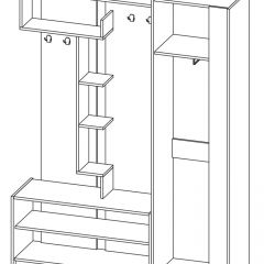 Прихожая Марица Модульная (ЯШ темный/ светлый) в Игре - igra.mebel24.online | фото 3