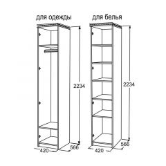 Шкаф 1-но дверный для одежды Ольга-13 в Игре - igra.mebel24.online | фото 2