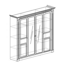 Шкаф для одежды 4-дверный №203 "Лючия" Дуб оксфорд в Игре - igra.mebel24.online | фото 2