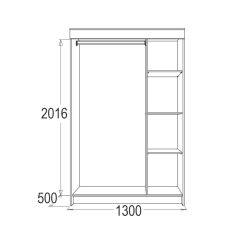 МИРАЖ 11 (1300) Шкаф для платья и белья в Игре - igra.mebel24.online | фото 2