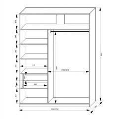 Шкаф-купе 1700 серии NEW CLASSIC K3+K3+B2+PL1 (2 ящика+1 штанга) профиль «Капучино» в Игре - igra.mebel24.online | фото 3