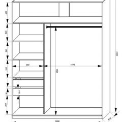 Шкаф-купе 1800 серии SOFT D1+D3+B2+PL1 (2 ящика+1штанга) профиль «Графит» в Игре - igra.mebel24.online | фото 3