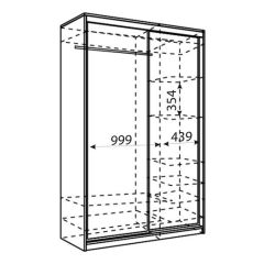 Шкаф-купе Рене 1500 вариант 7 (Тройной ЛДСП/Тройной ЛДСП) в Игре - igra.mebel24.online | фото 2