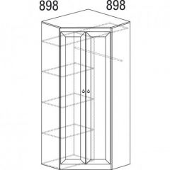 Шкаф угловой №606 "Инна" (угол 898*898) Денвер светлый в Игре - igra.mebel24.online | фото