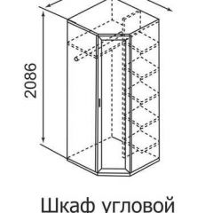 Шкаф угловой для одежды Ника-Люкс 30 с зеркалами в Игре - igra.mebel24.online | фото 3