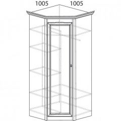 Шкаф угловой №662 "Флоренция" Фасад глухой (угол 1005*1005) Дуб оксфорд в Игре - igra.mebel24.online | фото 2