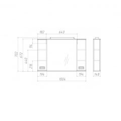 Шкаф-зеркало Cube 100 Эл. Домино (DC5013HZ) в Игре - igra.mebel24.online | фото 2