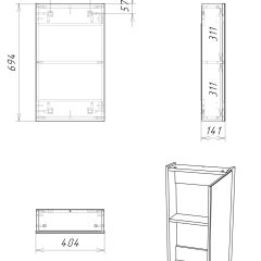 Шкаф-зеркало Мечта 40 Дуб сонома АЙСБЕРГ (DM2317HZ) в Игре - igra.mebel24.online | фото 9